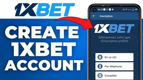 create 1xbet account.